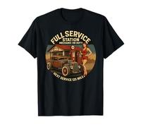Stazione di Servizio Completo Retro Rat Rod Gas Vintage Pin Up Girl Maglietta