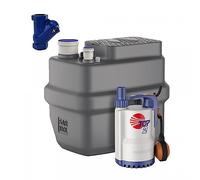Stazione di sollevamento 100 l Pedrollo Sar100top2 Vortex - 220 V con valvola di ritegno 6 M3/h