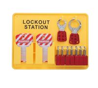 Stazione di tagout di blocco Sunicon, a prova di deformazione, kit taggato di blocco montato a parete per il potere industriale ed elettrico