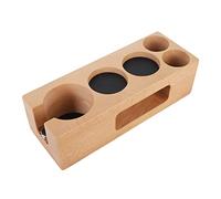 Stazione di tamping, portamiciciatura in legno Filtro tombo di tombe in legno tappetino tappetino per la casa per la casa Cafe Restauranti Office di hotel (51mm 5 foro)