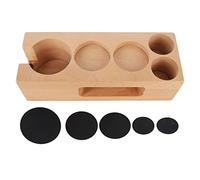 Stazione di tamping, portamiciciatura in legno Filtro tombo di tombe in legno tappetino tappetino per la casa per la casa Cafe Restauranti Office di hotel (58mm 5 foro)