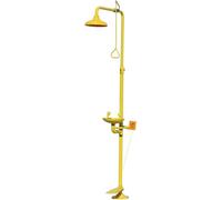 Stazione doccia di emergenza per lavaggio oculare, in acciaio inox 304 rivestito in ABS con pedale, ideale per fabbriche, laboratori, sicurezza esterna