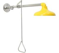 Stazione doccia di sicurezza di emergenza con testa innaffiata - Supporto orizzontale per compatibilità con lavaggio oculare, approvvigionamento idrico ad alto flusso