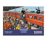 Stazione ferroviaria di vecchia moda Puzzle in Legno Impermeabile DIY Puzzles Da 1000 Pezzi Per Adulti Impossibili Giochi Di Impegnativi