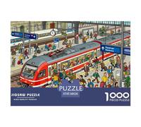 Stazione ferroviaria di Zurigo Puzzle in Legno Impermeabile DIY Puzzles Da 1000 Pezzi Per Adulti Impossibili Giochi Educativi