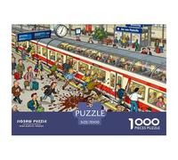 Stazione ferroviaria di Zurigo Puzzle in Legno Impermeabile Puzzles Da 1000 Pezzi Regali Per Adulti Divertenti Giochi Educativi