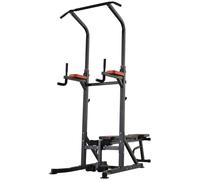 Stazione Fitness Multifunzione Pieghevole per Allenamento in Acciaio Nera