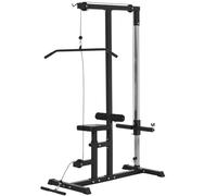 Stazione Fitness Pull Down Lat Machine Regolabile 107x120x190 Acciaio Nero