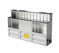 Stazione for condimenti for ristoranti con pentole calde in stile industriale, bancone for salse self-service commerciale, organizzatore di condimenti for attrezzature(200cm)