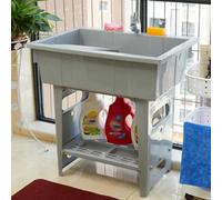 Stazione lavamani portatile con scolapiatti in acciaio inox, lavello indipendente e rubinetto, ideale per giardino e lavanderia