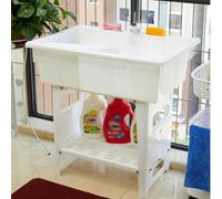 Stazione lavamani portatile con scolapiatti in acciaio inox, lavello indipendente e rubinetto, ideale per giardino e lavanderia