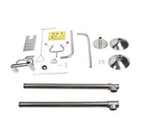 Stazione lavaocchi SustVita in acciaio inossidabile 304 con design a doppio ugello e uscita doccia da 75,5 l/min Conforme ANSI Z358.1 per unità industriali e di ricerca