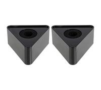 Stazione Logo Microfono Triangolare ABS Nera, Set 2 Pezzi | Interno in Spugna, Foro da 2cm, Superficie Vuota, per Reportage e Ktv