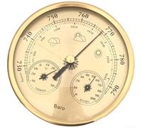 Stazione meteo 3 in 1 per interni ed esterni,Barometro analogico con termometro igrometro,Termometro da 130 mm, igrometro e barometro nel dispositivo