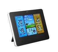 Stazione Meteo Automatica Digitale, Wireless Meteorologica con Ampio Schermo LCD Display, Stazioni Meteorologiche Portatile con Sensore Esterno, Sveglia Tempo Data Temperatura