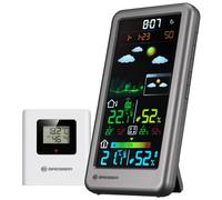 Stazione meteo Bresser wireless con sensore esterno previsione 48h termo-igro comfort interno argento