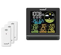 Stazione Meteo Digitale e Wireless Levenhuk Wezzer PLUS LP40 con 3 Sensori Remoti, Termometro, Igrometro, Orologio e Calendario
