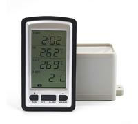 Stazione meteo digitale wireless con orologio radiocomandato, termometro per interni ed esterni e monitor dati per casa, giardino, fattoria