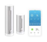 Stazione meteo Netatmo per interni e per esterni con sensore wireless per esterni - Compatibile con Amazon Alexa e Apple HomeKit, NWS01-EU
