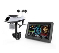 Stazione Meteo, Stazione meteorologica wireless professionale Previsioni meteorologiche Velocità del vento Stazione meteorologica barometrica Orologio Pluviometro Sensore esterno