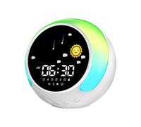 Stazione Meteo, Sveglia for bambini, sveglia for bambini for ragazze, trainer for il sonno con luce di sveglia, lettore musicale e orologio digitale per la casa