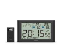 Stazione meteo ""Sylt"", con sonda esterna, radio, sveglia, nero