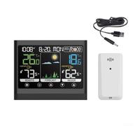 Stazione meteo touch screen con orologio digitale per letture di temperatura e umidità in tempo reale con icone di previsione di più giorni