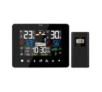 Stazione Meteo Touch Screen Tavolo Fasi Lunari Maree Barometro Termometro Igrometro Orologio da Parete Sole Ora Previsioni Sensore