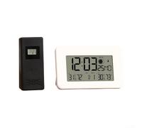 Stazione meteo wireless accurata con display dell'umidità della temperatura interna ed esterna, previsione del tempo, connettività multi sensore e tempo radio WWVB automatico (bianco)