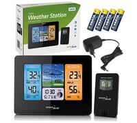 Stazione meteo wireless con sistema DCF colore GreenBlue + 4 batterie