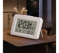 Stazione meteo wireless, con termometro igrometro per interni ed esterni, temperatura e umidità accurate, previsioni del tempo, supporto multi sensore (bianco)