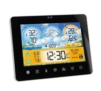 Stazione meteo, Wireless Indoor Outdoor Touch Digital Time RF Sensing Hygrograph con orologio multifunzione regolabile Luminosità Meteo Stazione Previsioni Meteo, Predefinito