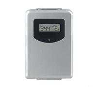 Stazione meteo wireless sensore 433 MHz digitale termoigrometro per casa ufficio serra laboratorio, -20 a 70 C temperatura 20-95% RH, unità di montaggio a parete in plastica argento
