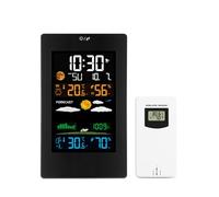 Stazione meteorologica a colori LCD Termometro interno/esterno Igrometro Previsioni Indicatore di comfort Sensore remoto wireless Barometro Orologio
