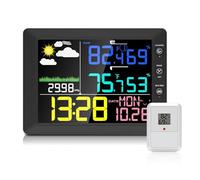 Stazione meteorologica con termometro digitale con touchscreen a colori da 8,3'', sensore termoigrometro 3 in 1, punto di rugiada