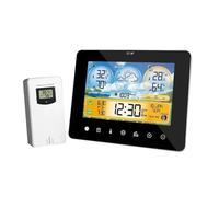 Stazione meteorologica digitale multifunzione con sensore, schermo a colori, orologio, termometro wireless for interni ed esterni/misuratore di umidità(Type1 FJ3362M)