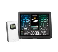 Stazione meteorologica elettronica multifunzione professionale, orologio intelligente a colori, temperatura, umidità, pressione atmosferica, fase lunare, previsioni meteo, sveglia, supporto display 8