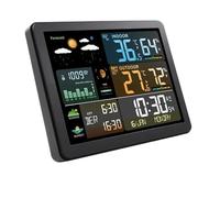 Stazione meteorologica intelligente con orologio, misuratore di temperatura e umidità, ampio schermo a colori, orologio meteorologico, previsioni del tempo Grande schermo