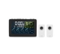 Stazione meteorologica intelligente Controllo APP Monitor digitale di umidità della temperatura, previsioni meteo di 5 giorni, 3 modelli di sveglia(2 Sensor)