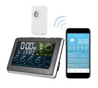 Stazione meteorologica LCD intelligente Controllo APP Termoigrometro digitale Previsioni meteo Monitoraggio dell'umidità della temperatura