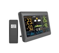 Stazione meteorologica radiocontrollata a colori Sveglia digitale Igrometro Termometro Barometro Fase lunare Sensore di tendenza