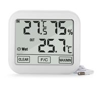Green Blue Stazione meteorologica con sonda esterna da 1,5 m, lunghezza cavo 1,5 m, batteria 2xAA, GB381