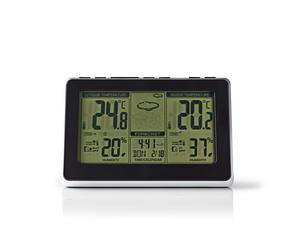 Stazione meteorologica wi-fi interno esterno Previsioni LED argento/nero Nedis