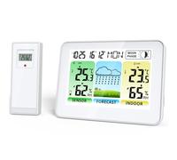 Stazione meteorologica wireless con display a colori Termometro e igrometro interno Previsioni meteorologiche Sveglia Calendario Fase Sensore