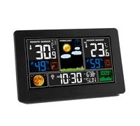 Stazione Meteorologica Wireless con Sensore Remoto e Display LCD Colori | Termometro e Igrometro Digitale, Per Interni ed Esterni, Previsioni del Tempo, Pressione Barometrica, Fasi Lunari