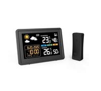 Stazione meteorologica wireless Orologio da parete con sveglia digitale for interni ed esterni Umidità Temperatura Avviso Tendenza Monitor Barometro Previsioni
