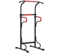 Stazione Multifunzione per Sollevamenti Trazione Addominali Flessioni Nera e Rossa