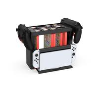 Stazione organizzatore per giochi compatibile con switch, offre spazio per 15 custodie da gioco, 12 carte da gioco, 2 controller e 1 docking TV, Universal Game Storage Tower