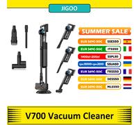 Stazione per aspirapolvere senza fili JIGOO V700 con capacità di polvere da 2,5 litri, raccolta automatica della polvere, 480 W, pressione di aspirazione 33 KPa, 3 modalità V700