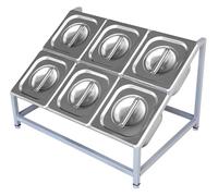 Stazione per condimenti per pizza, contenitore per spezie, condimenti, buffet, salsa, insalata, marmellata, ingredienti, per buffet